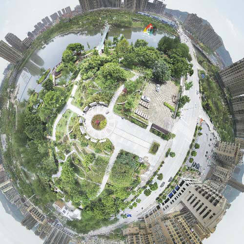 中心公园航拍（150m）